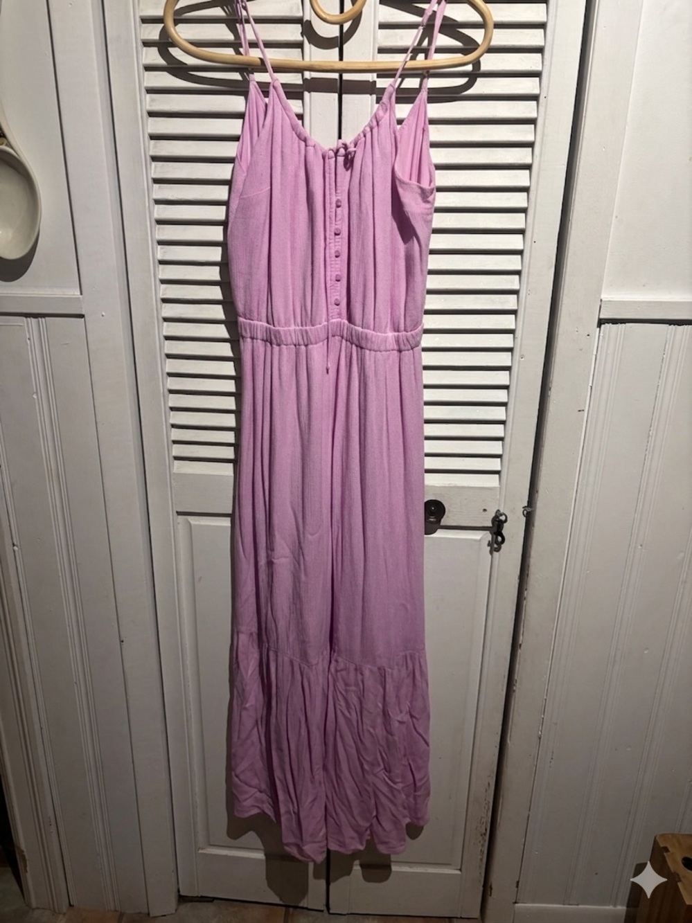 Abercrombie & Fitch pink Spaghetti-Strap Maxi Dress med tall